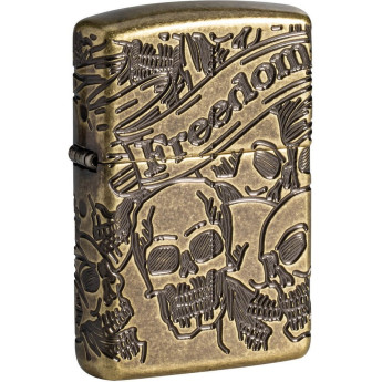 Zippo Armor 49035 — гравировка черепов